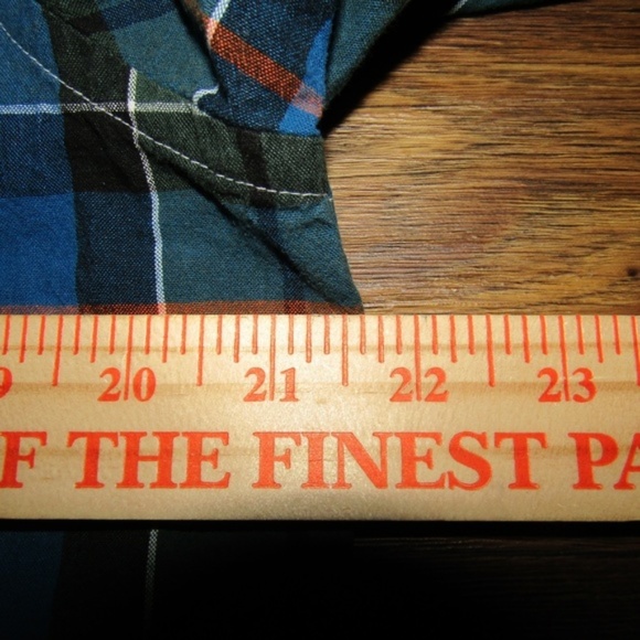 Five Four Shirt Green Blue Sz L Plaid Flannel Top - Picture 3 of 6
